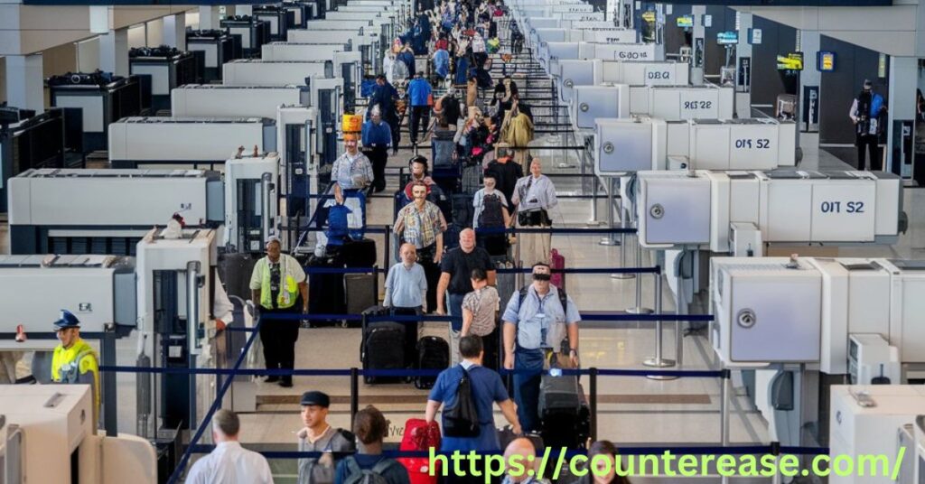 Dedicated International Security Checkpoint at International Airport
